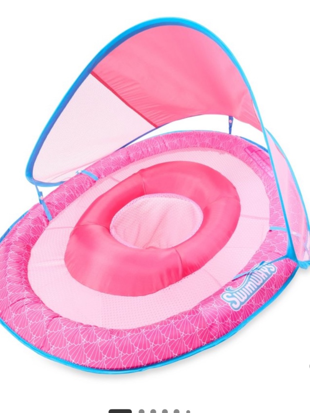 NEW Swimways Sun Canopy Spring Float with Hyper-Flate Valve: Baby Pool Lounger